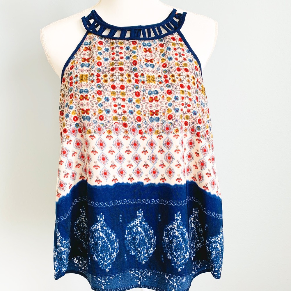 Manteu Sleeveless Top Blue Summer Tunic XS - Picture 2 of 4